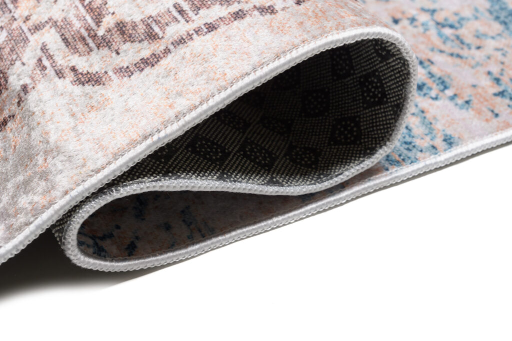 Teppich Toscana Vintage Blau Beige Anti-Rutsch