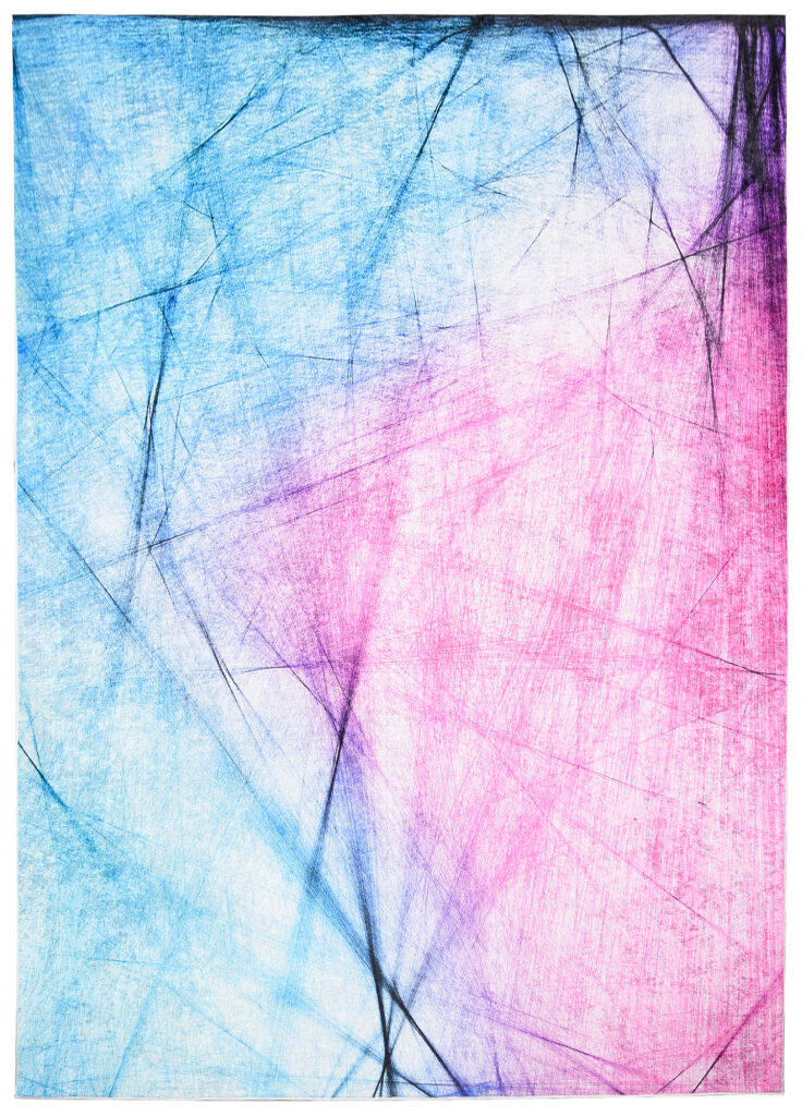 Teppich Toscana Rosa Blau Abstrakt Linien