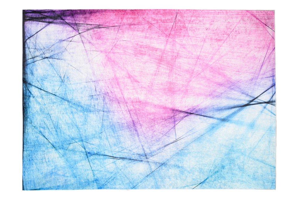 Teppich Toscana Rosa Blau Abstrakt Linien