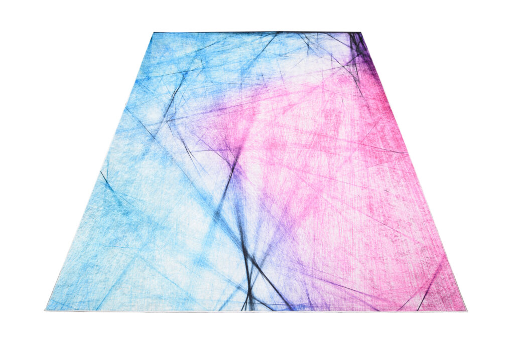 Teppich Toscana Rosa Blau Abstrakt Linien