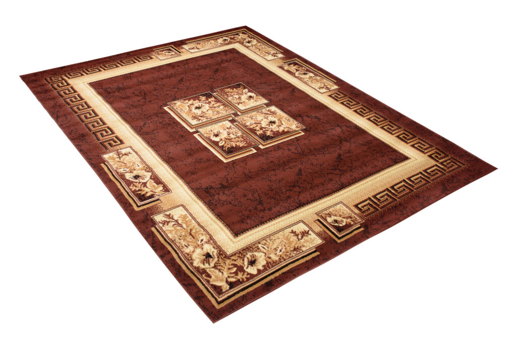 Teppich Atlas Braun Beige Klassisch Rahmen