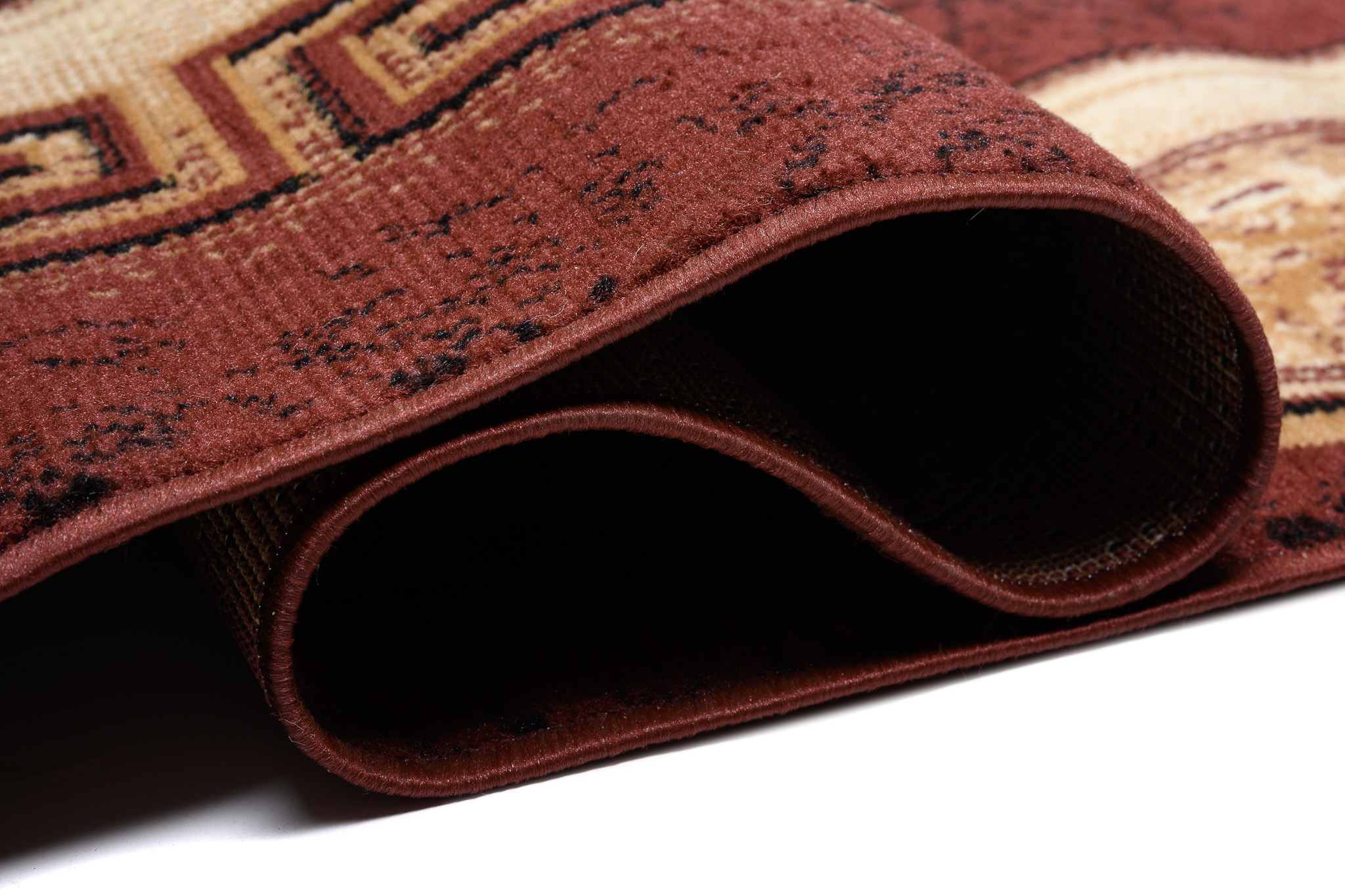 Teppich Atlas Braun Beige Klassisch Rahmen