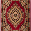 Teppich Atlas Rot Beige Traditionell Rosette