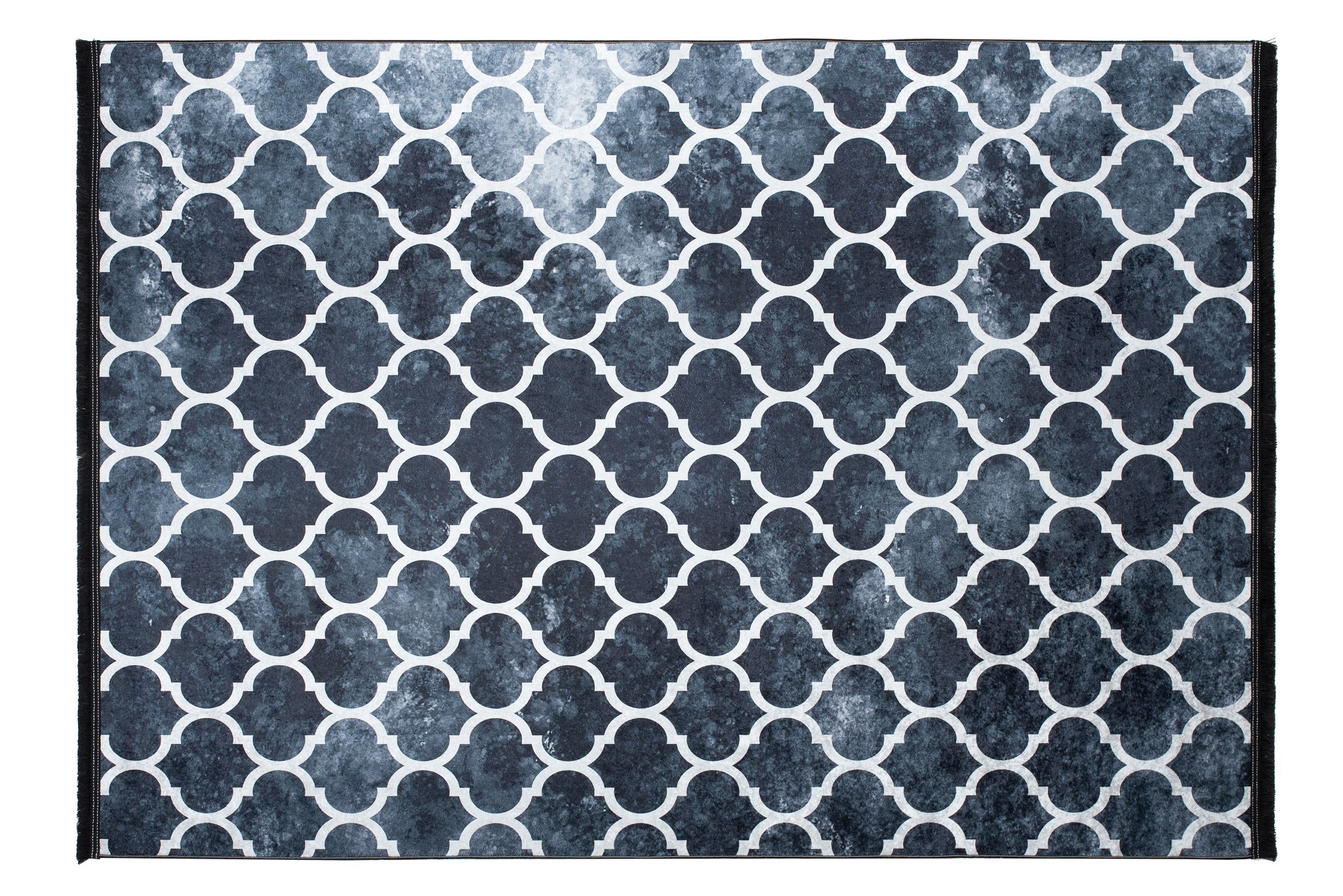 Teppich Toscana Marineblau Marokkanisch mit Fransen