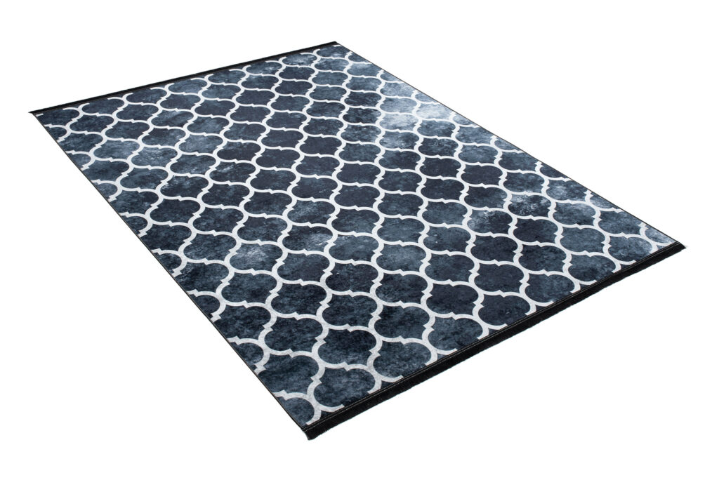 Teppich Toscana Marineblau Marokkanisch mit Fransen
