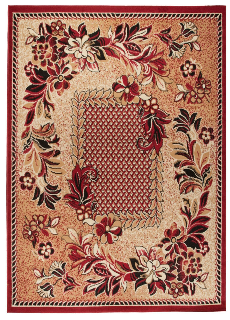 Teppich Atlas Beige Rot Modern Floral