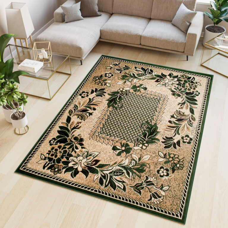 Teppich Atlas Beige Grün Modern Floral