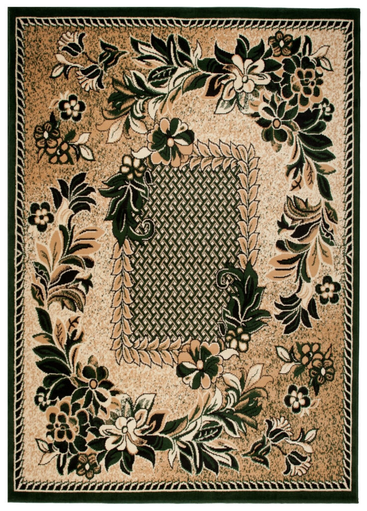 Teppich Atlas Beige Grün Modern Floral