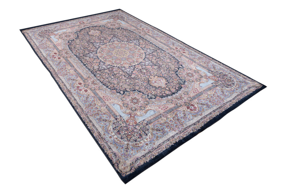 Teppich Victoria Fransen Mehrfarbige Rosette