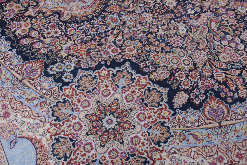 Teppich Victoria Fransen Mehrfarbige Rosette