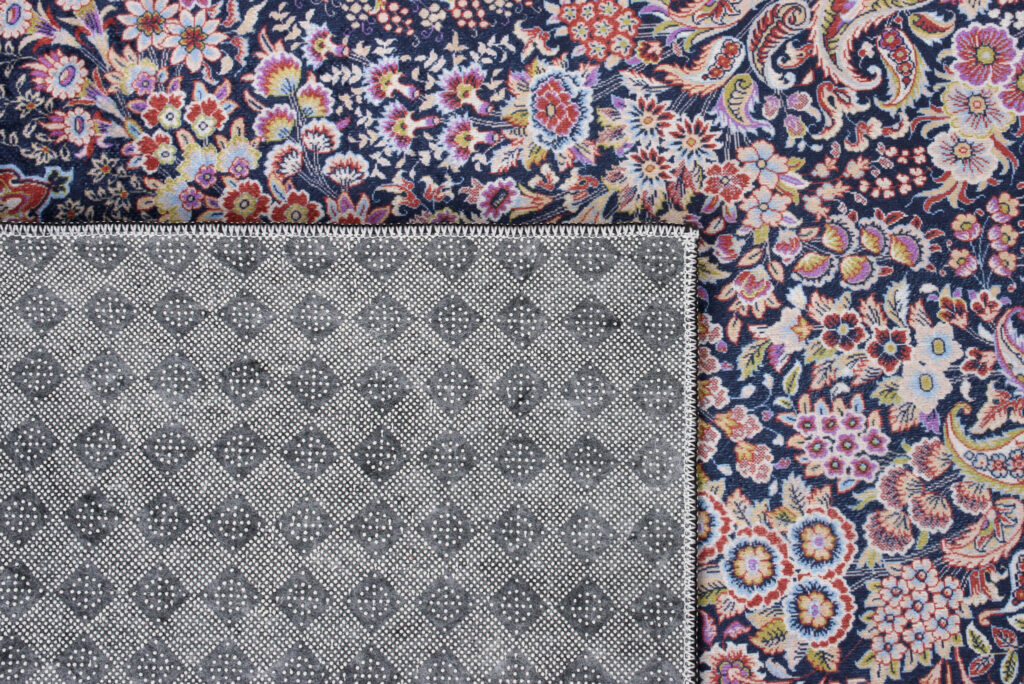 Teppich Victoria Fransen Mehrfarbige Rosette