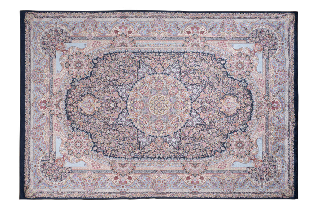 Teppich Victoria Fransen Mehrfarbige Rosette