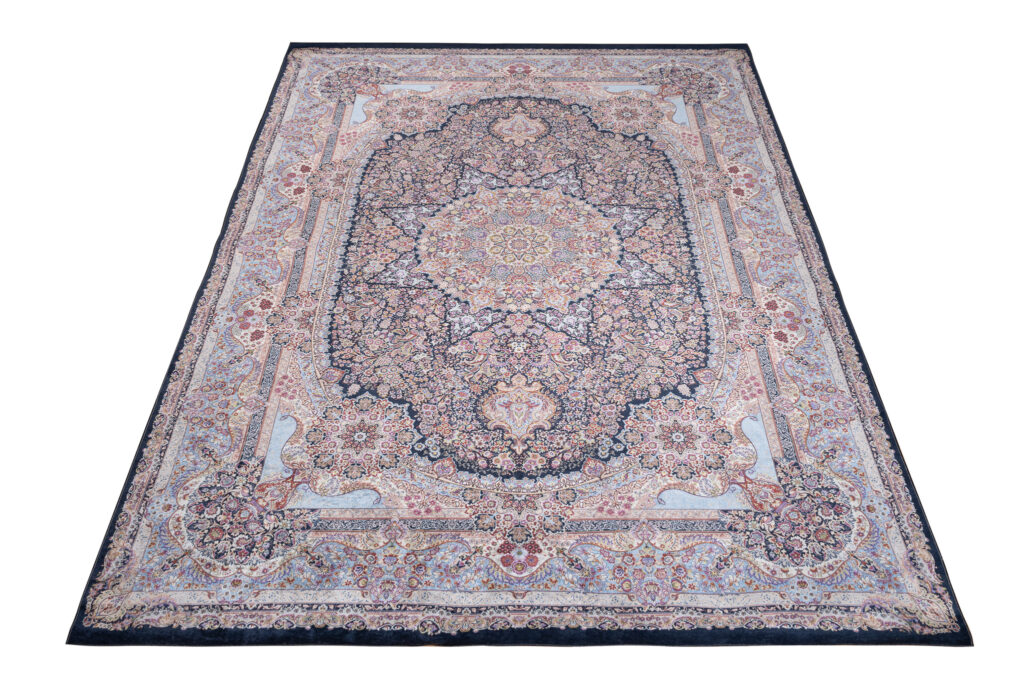Teppich Victoria Fransen Mehrfarbige Rosette