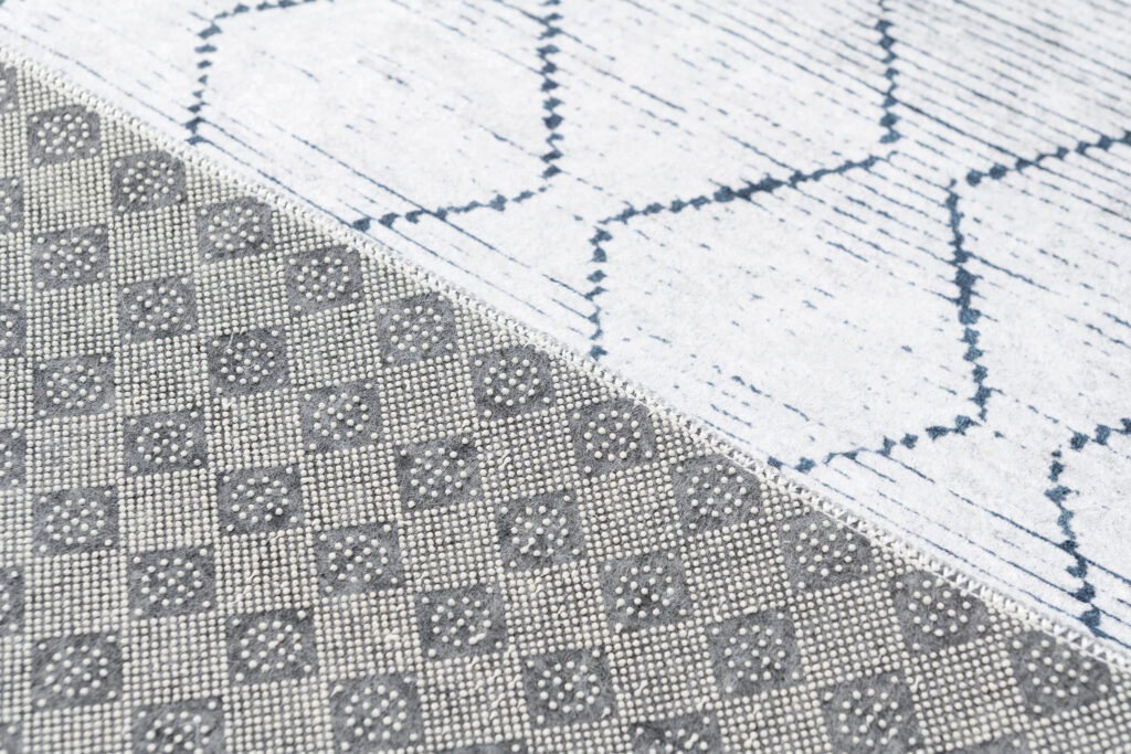 Teppich Toscana Geometrisch Grau Marineblau Zickzack
