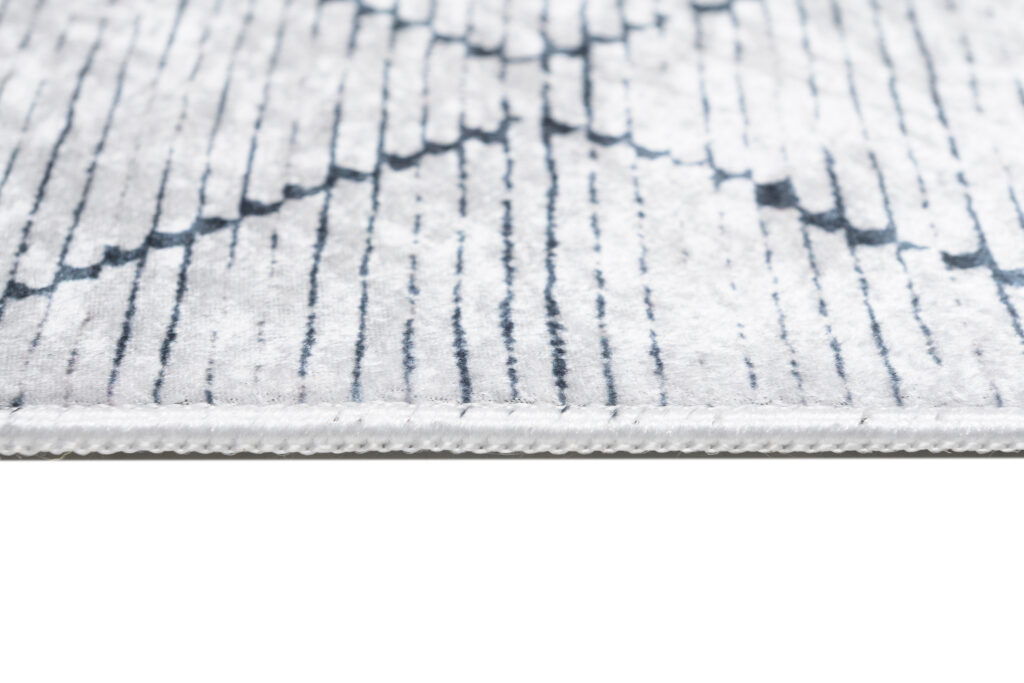 Teppich Toscana Geometrisch Grau Marineblau Zickzack