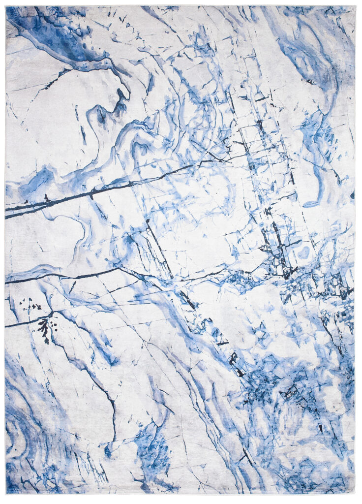 Teppich Toscana Abstrakt Blau Grau