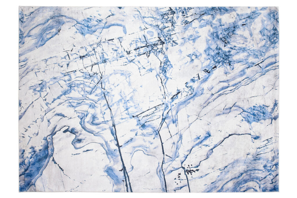 Teppich Toscana Abstrakt Blau Grau