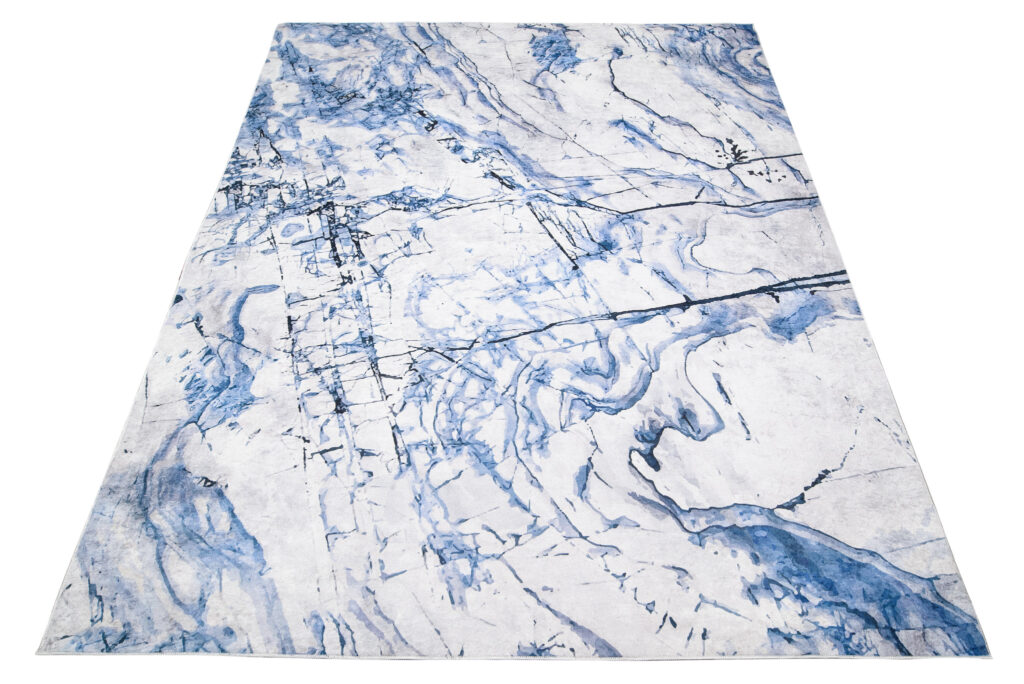 Teppich Toscana Abstrakt Blau Grau
