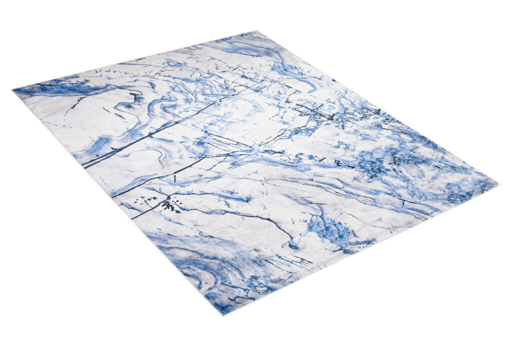 Teppich Toscana Abstrakt Blau Grau