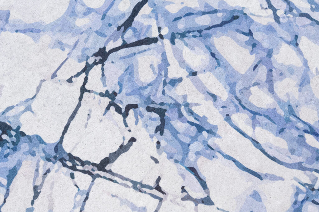 Teppich Toscana Abstrakt Blau Grau