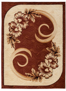 Teppich Atlas Braun Beige Klassisch Floral