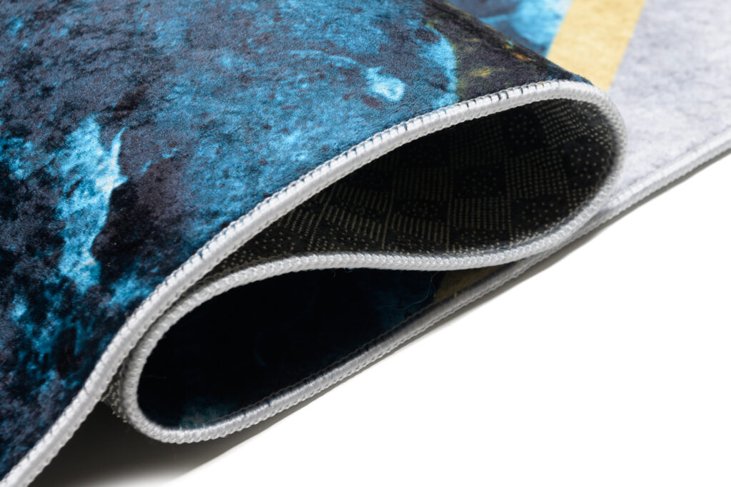 Teppich Toscana Blau Grau Golden Marmor