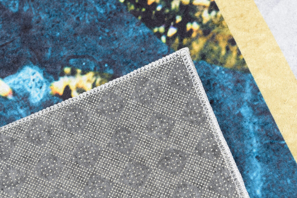 Teppich Toscana Blau Grau Golden Marmor