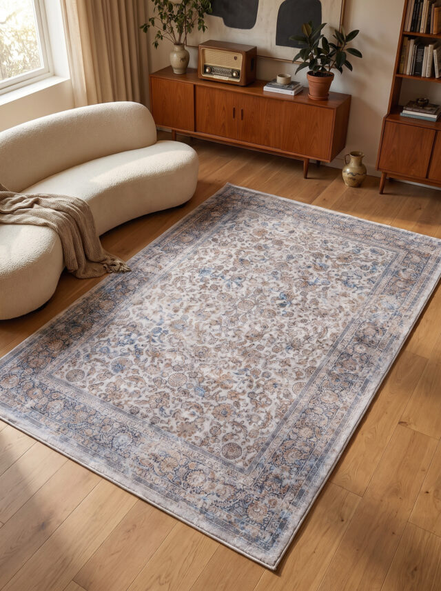 Teppich Victoria Vintage Kleine Ornamente Hell