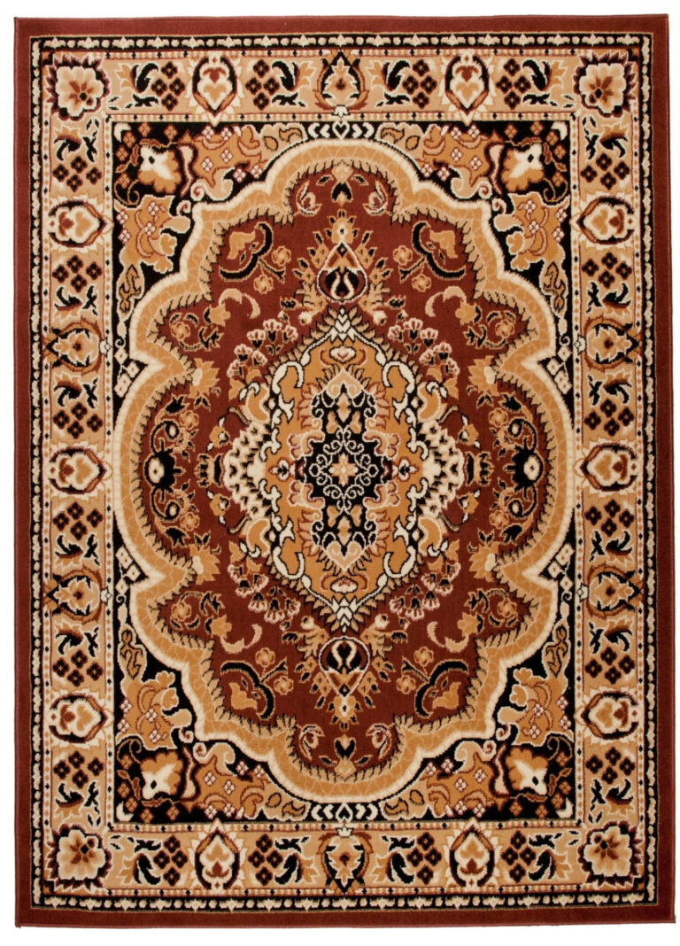 Teppich Atlas Braun Beige Traditionell Medaillon