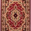 Teppich Atlas Rot Beige Traditionell Medaillon