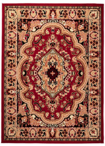 Teppich Atlas Rot Beige Traditionell Medaillon