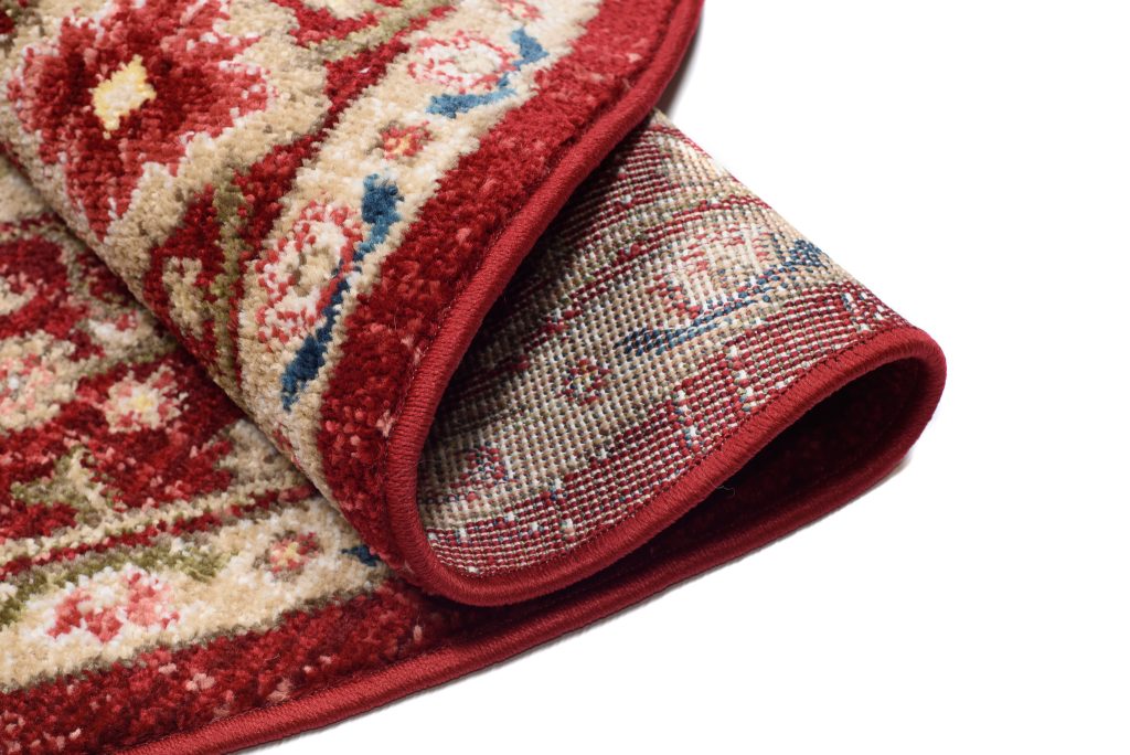 Teppich Rivoli Rund Rot Creme Ornament
