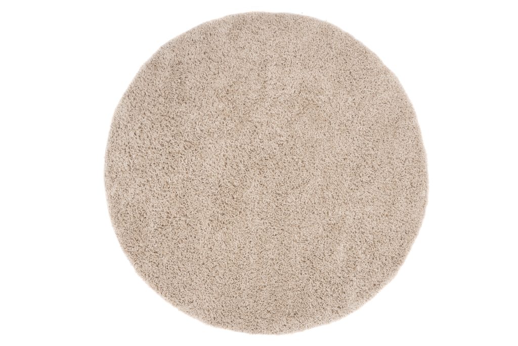 Teppich Essence Rund Shaggy Einfarbig Beige