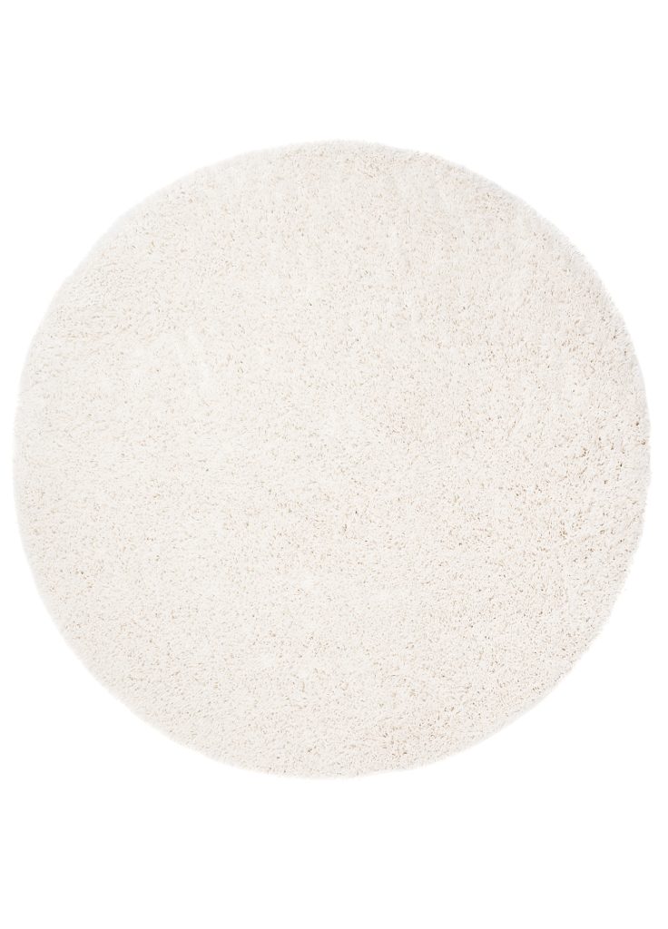 Teppich Essence Rund Shaggy Einfarbig Creme