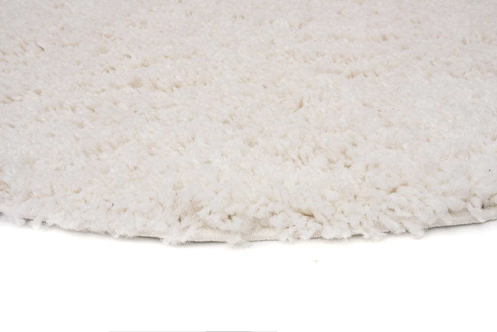 Teppich Essence Rund Shaggy Einfarbig Creme