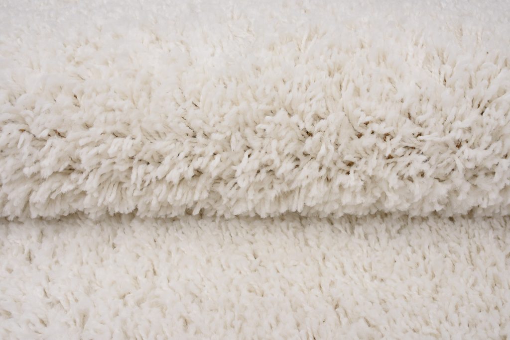 Teppich Essence Rund Shaggy Einfarbig Creme