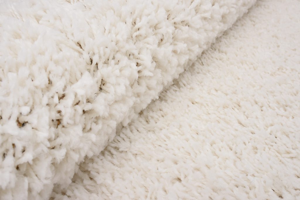Teppich Essence Rund Shaggy Einfarbig Creme