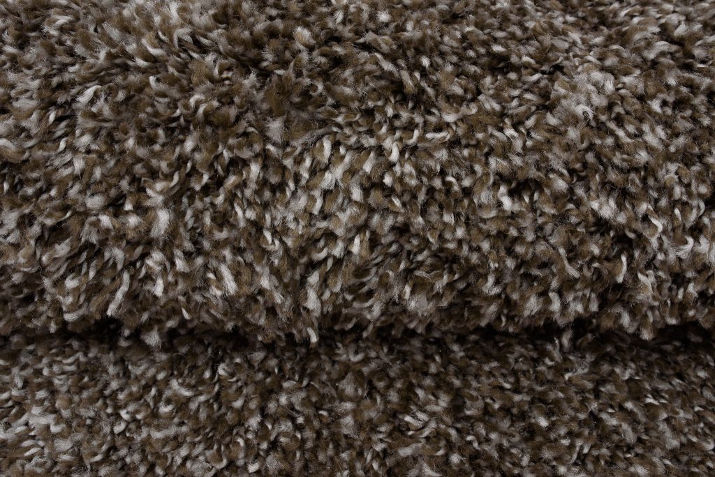 Teppich Essence Rund Shaggy Taupe Grau Melange