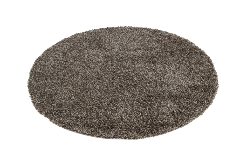 Teppich Essence Rund Shaggy Taupe Grau Melange