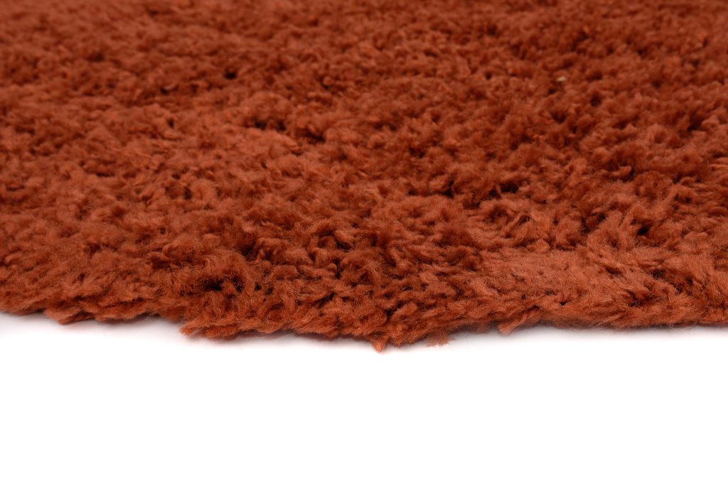 Teppich Essence Rund Shaggy Einfarbig Terrakotta