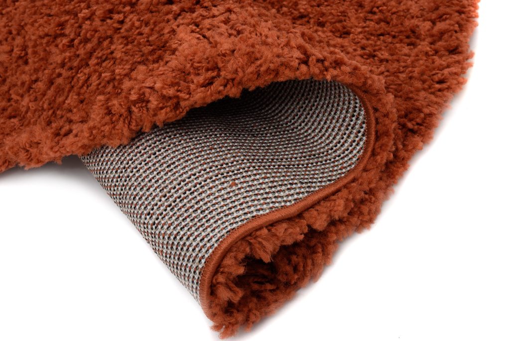 Teppich Essence Rund Shaggy Einfarbig Terrakotta