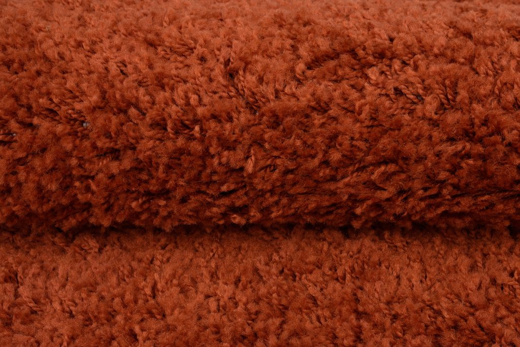 Teppich Essence Rund Shaggy Einfarbig Terrakotta