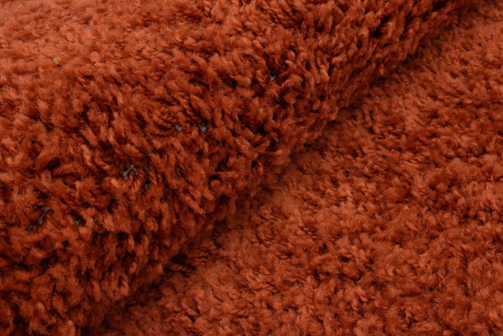 Teppich Essence Rund Shaggy Einfarbig Terrakotta