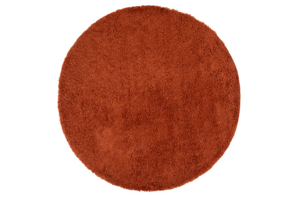 Teppich Essence Rund Shaggy Einfarbig Terrakotta