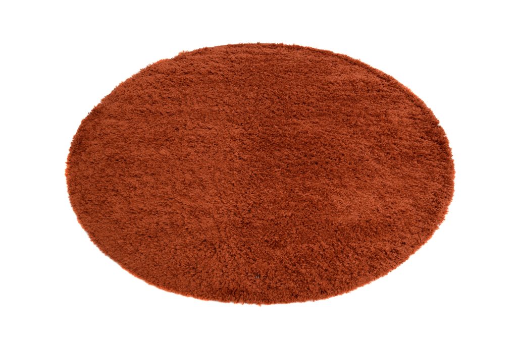 Teppich Essence Rund Shaggy Einfarbig Terrakotta