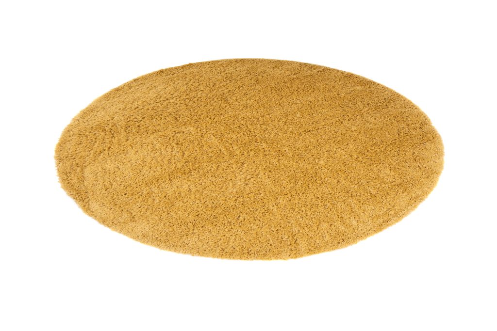 Teppich Essence Rund Shaggy Einfarbig Senf