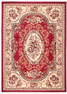 Teppich Atlas Rot Creme Traditionell Ornamente