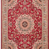 Teppich Atlas Rot Traditionell Rosette Rahmen