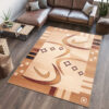 Teppich Atlas Beige Braun Geometrisch Abstrakt