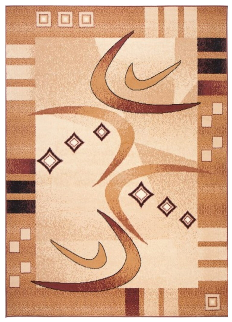 Teppich Atlas Beige Braun Geometrisch Abstrakt